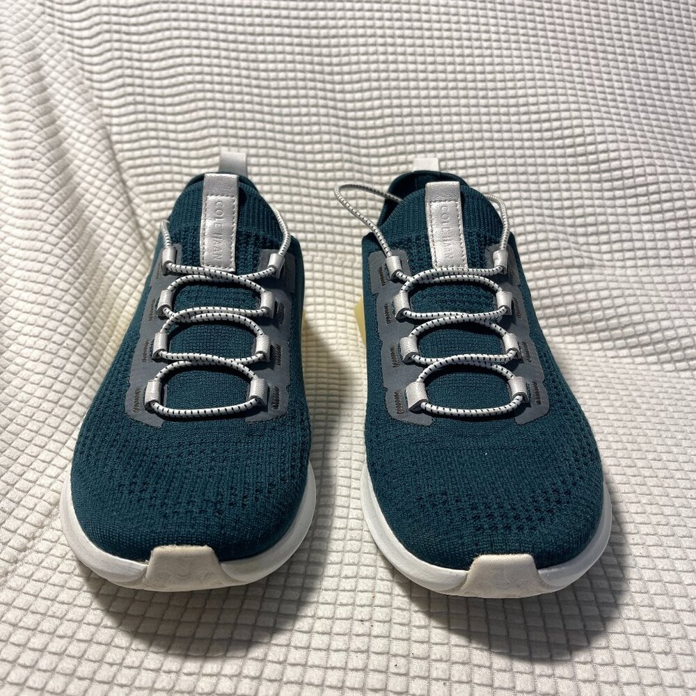 Cole Haan Zerogrand Sneakers Mens 8.5 Teal Knit Athletic Shoes W18469